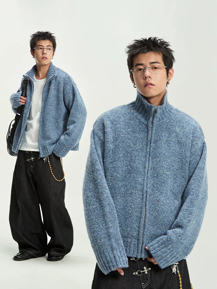 CoosRetro Premium Vintage Stand-Up Collar Sweater
