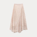 EGGKA Irregular Drape Elegant Floral Skirt