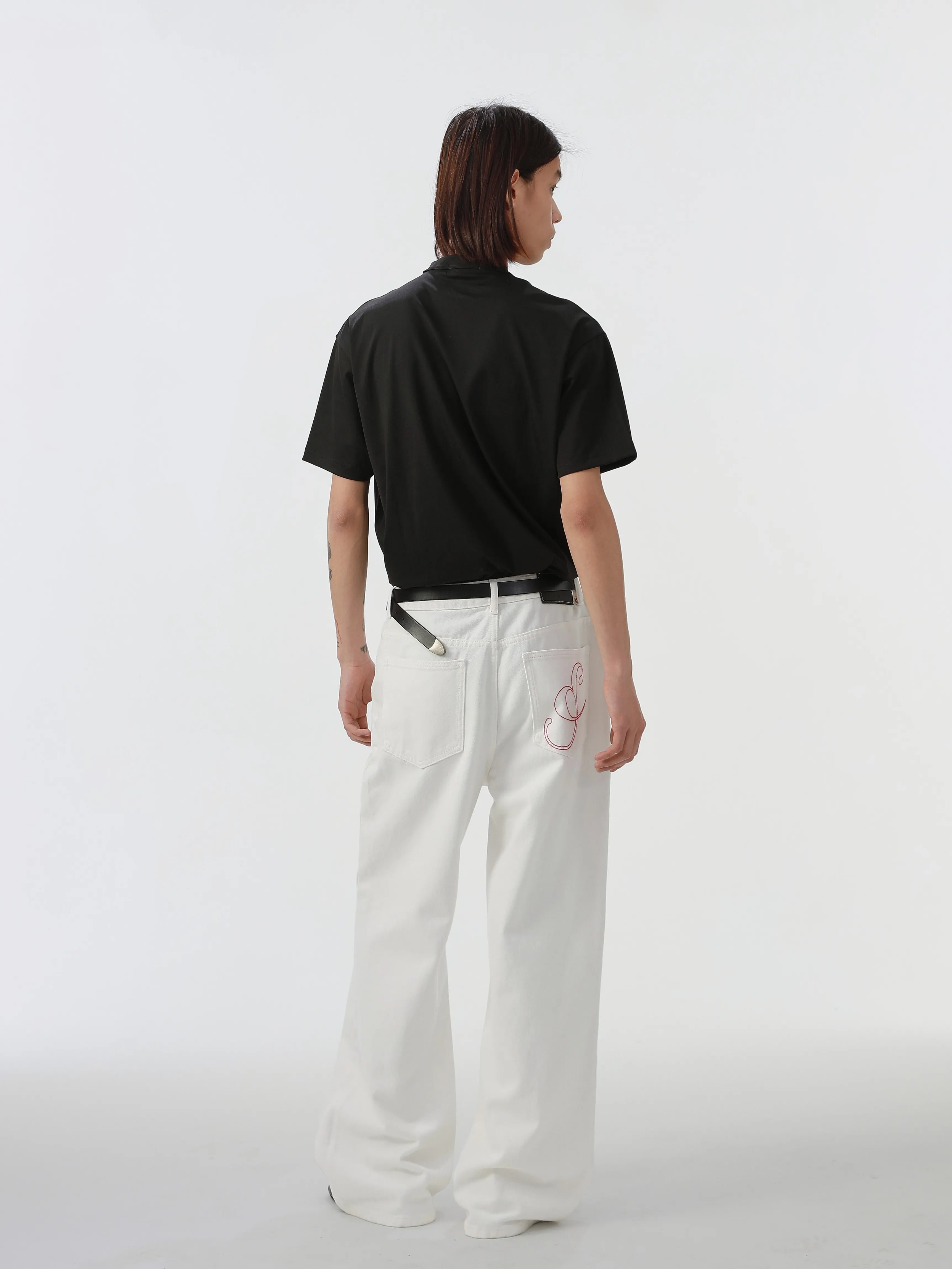 4JUNKS Contrast Inner Coats A-line Jeans