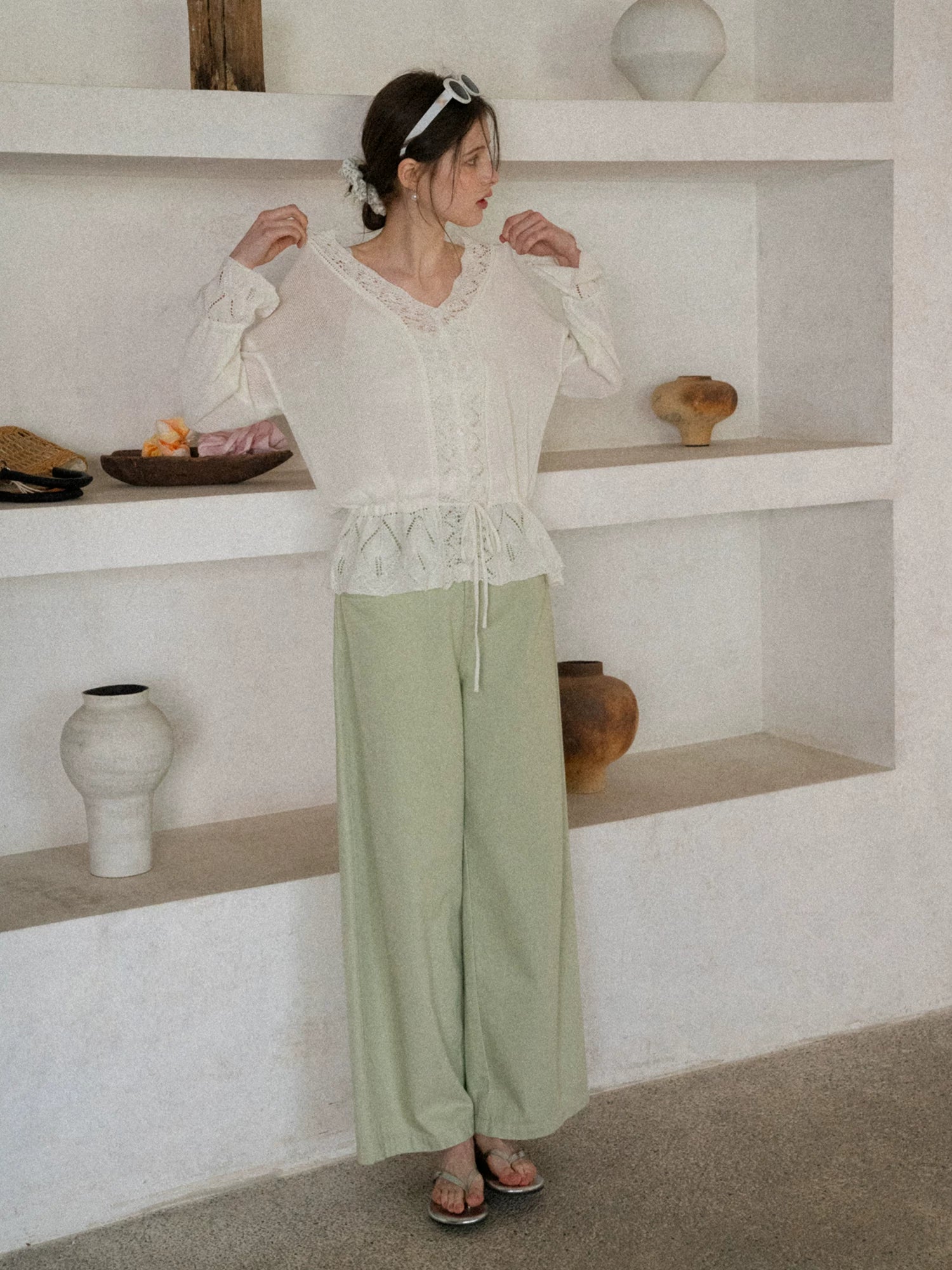 EGGKA Versatile Loose Straight Casual Pants