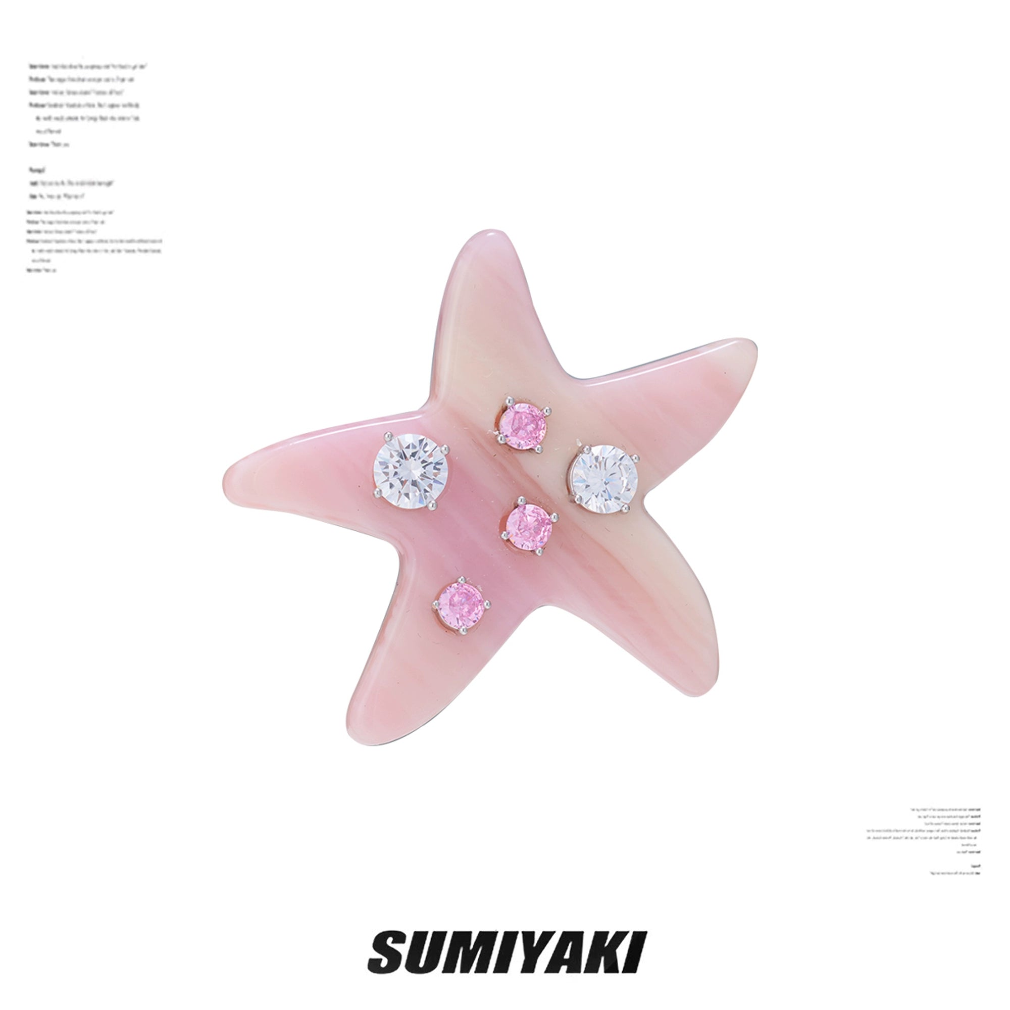 SUMIYAKI Acetate Colored Starfish Hairpin