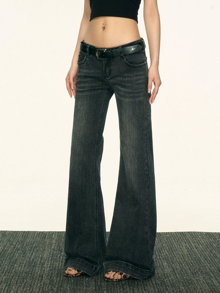 Aaisup Low Waist Wide Leg Floor Pants