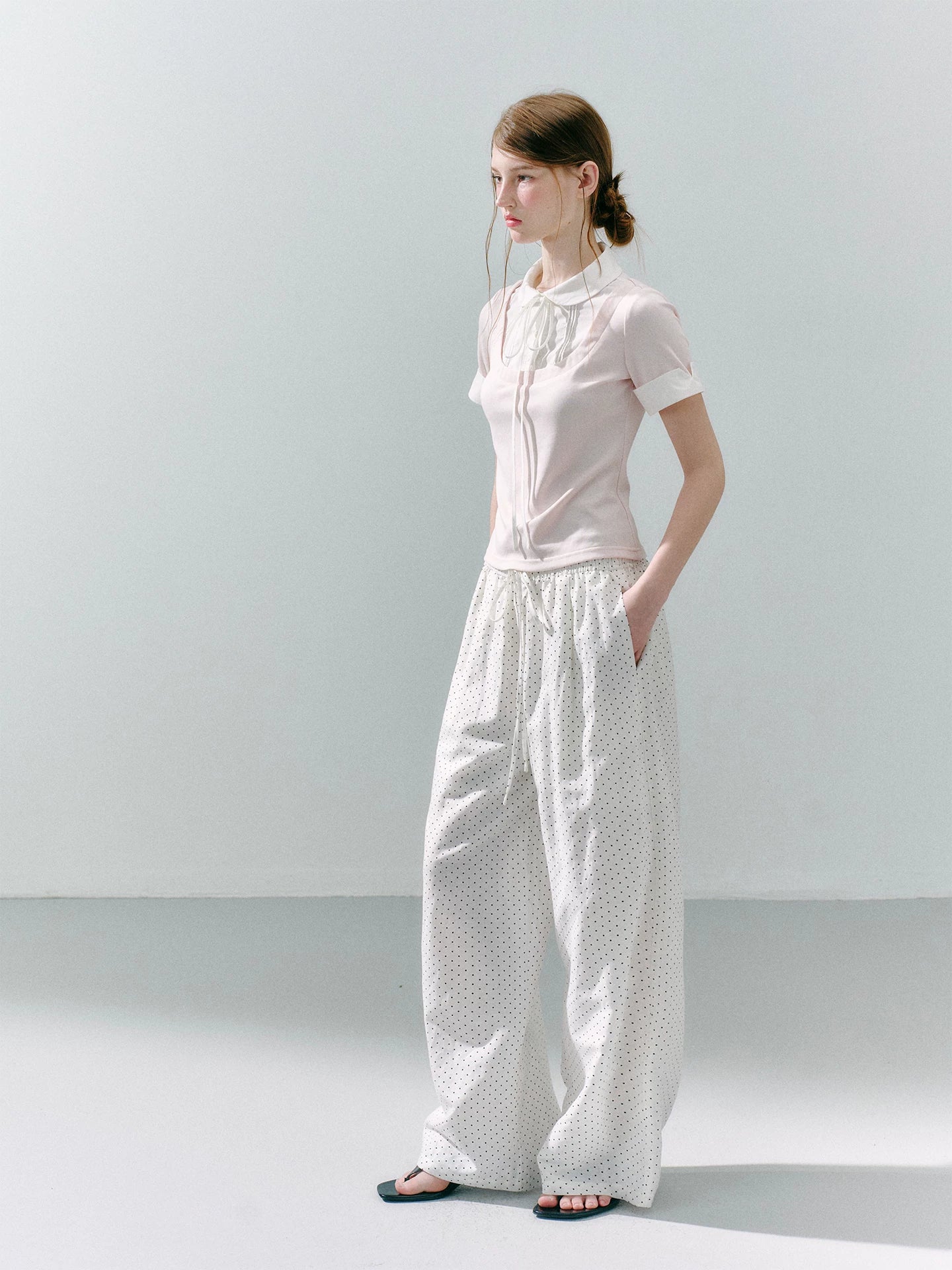 LOST FOREST Fake Two Piece Splicing Slim Tee
