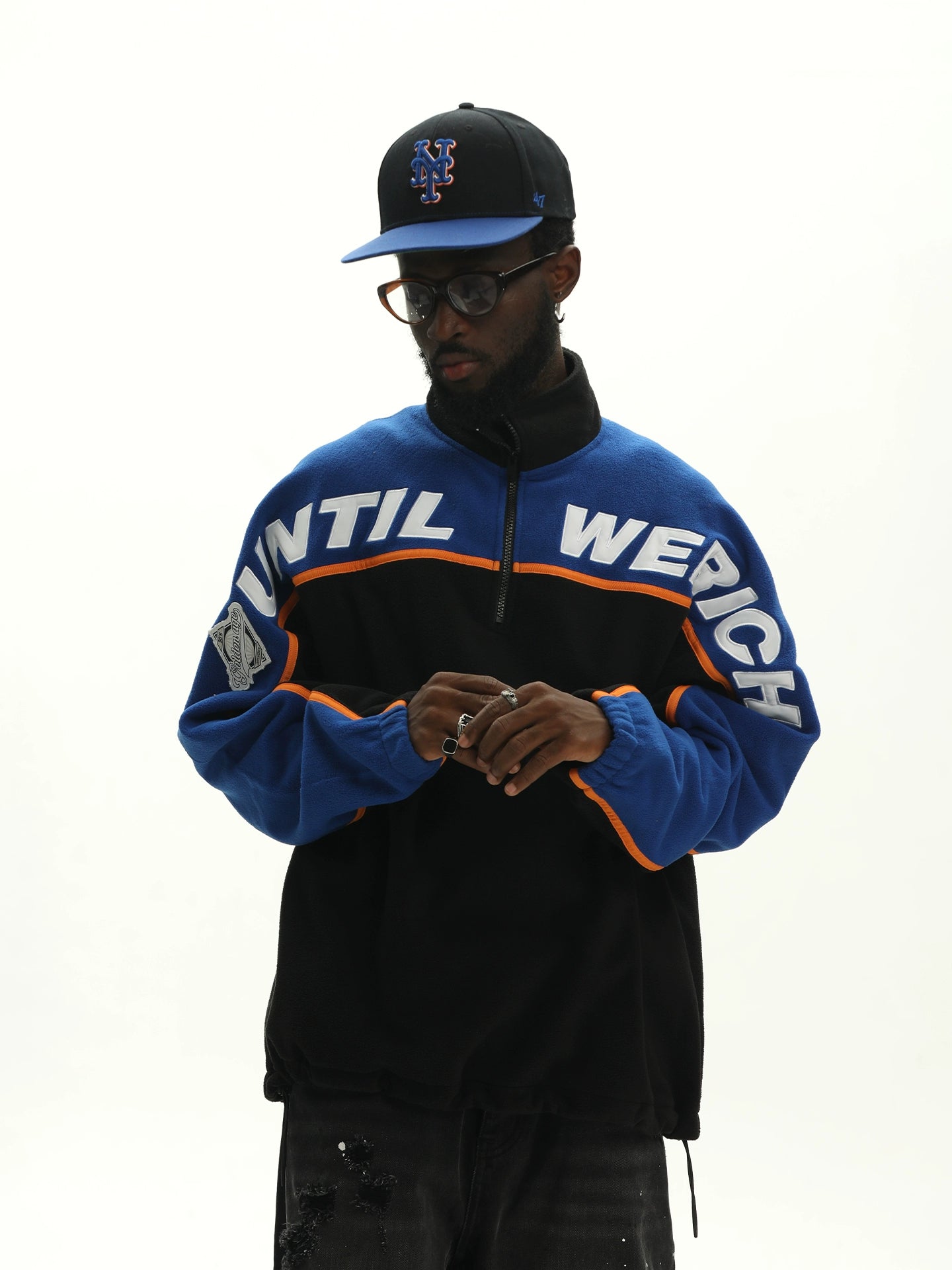 UNTILWERICH Vintage Embroidered Color-matching Sweater