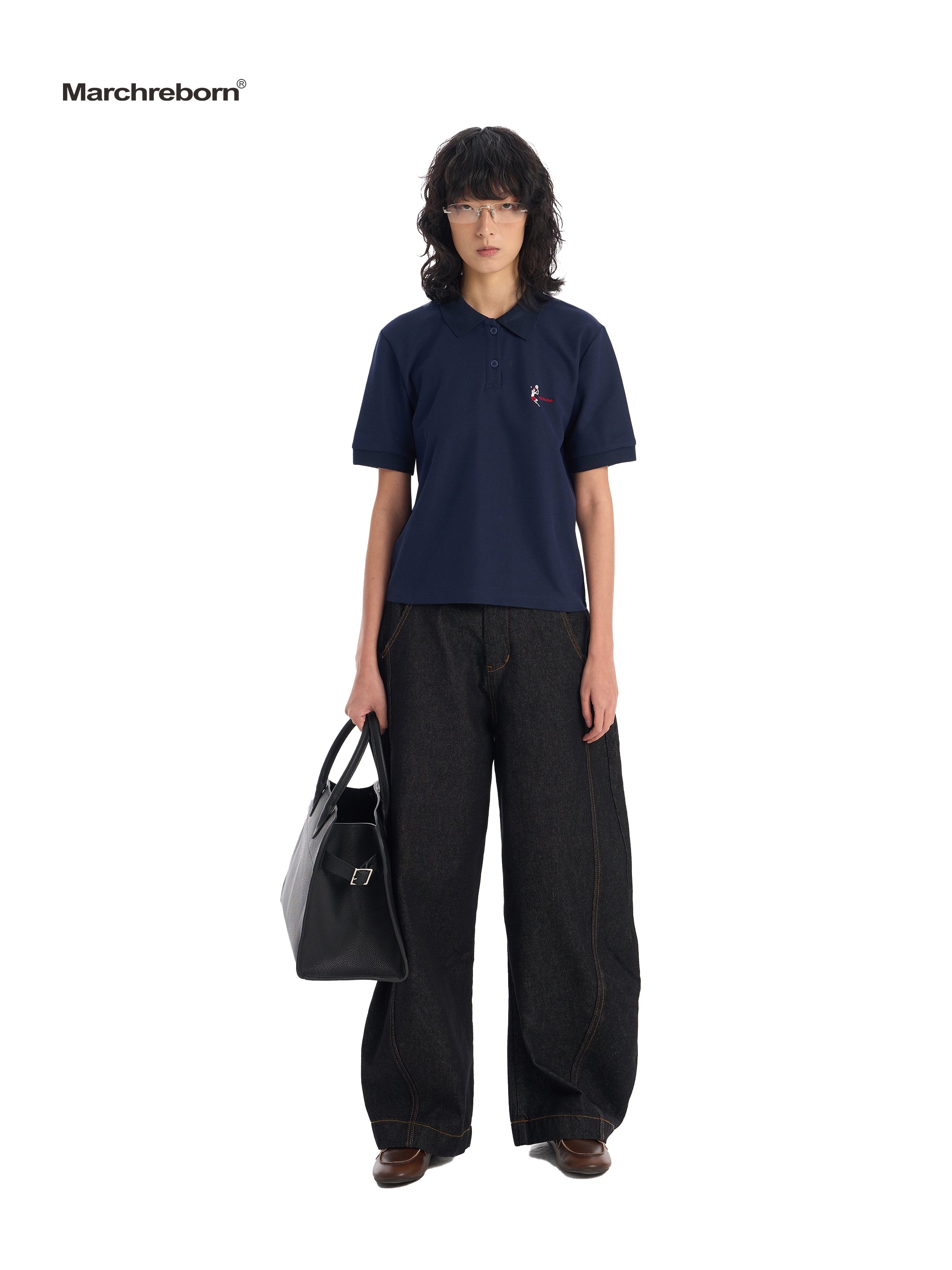 March Embroidered Flying Man Basic POLO Shirt