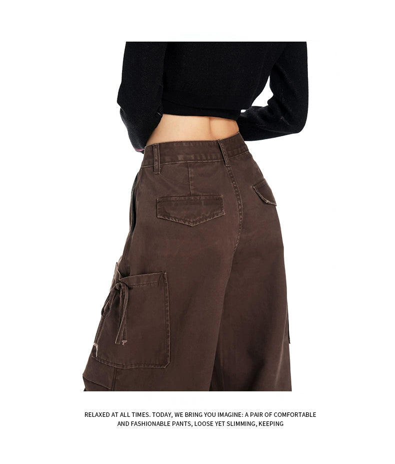 KPSR Three-dimensional Strap-up Pleated Jeans