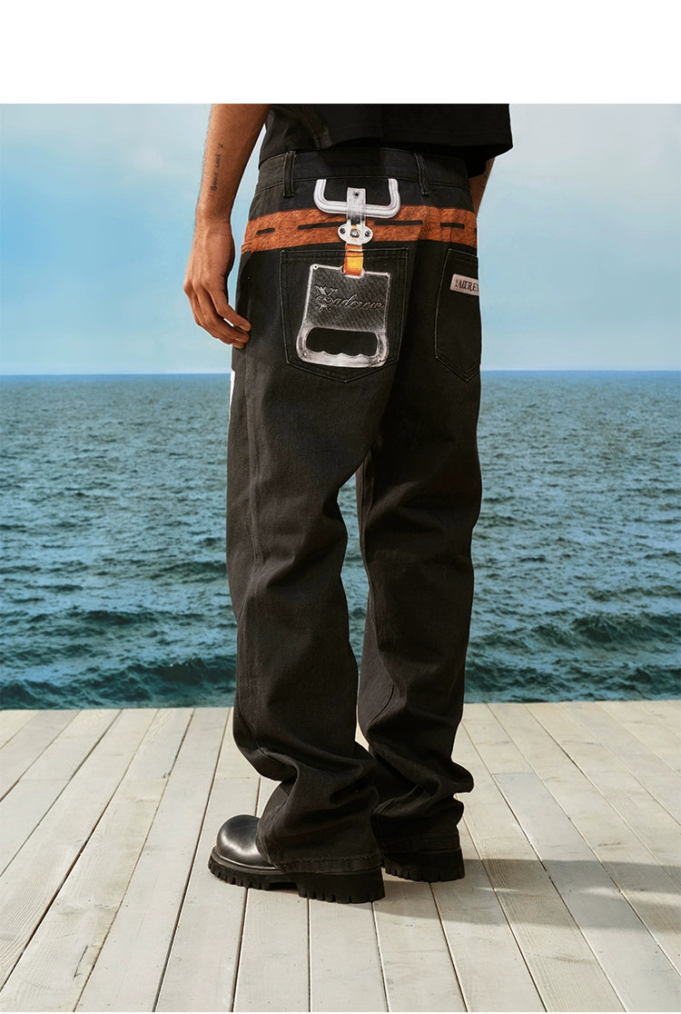 YADcrew Street Versatile Fashion High and Thin Trousers