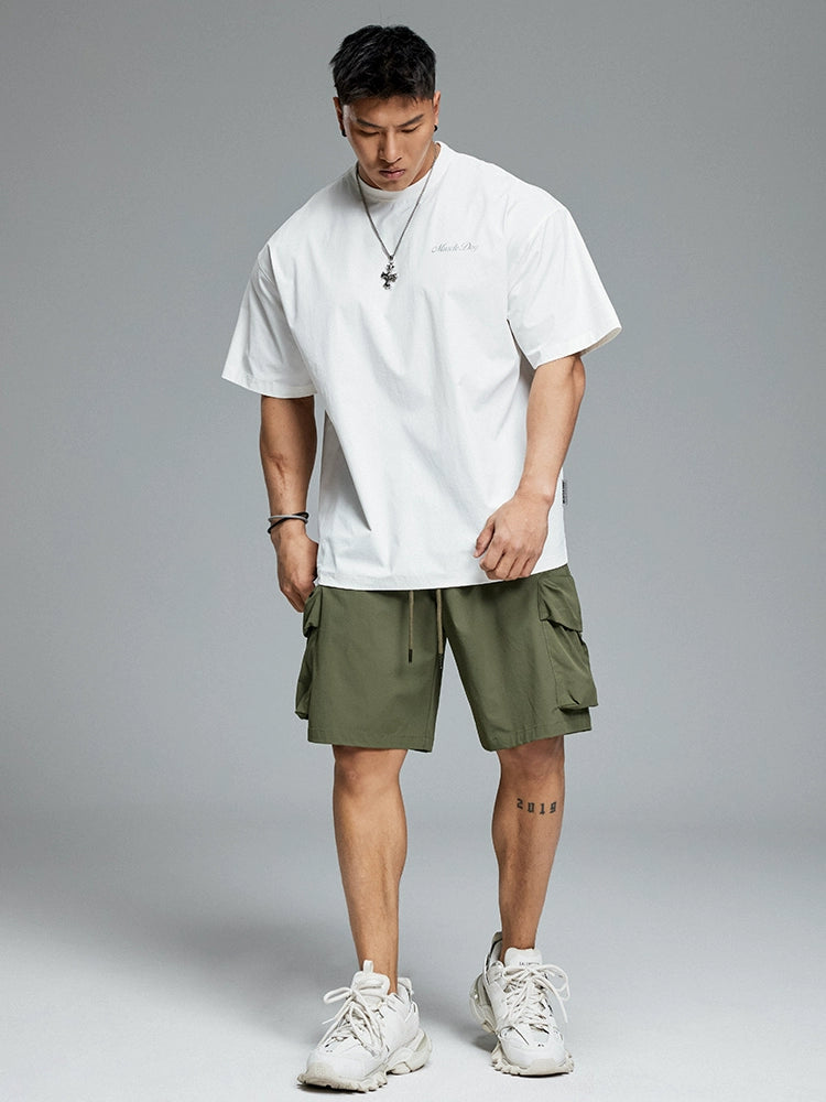 Muscle Dog Reflective Print Athleisure Tee