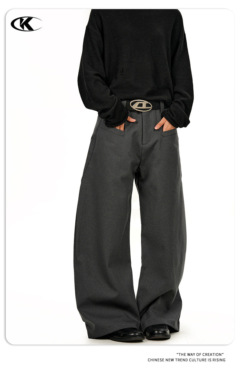 11KN Wide-leg Loose Retro Casual Trousers
