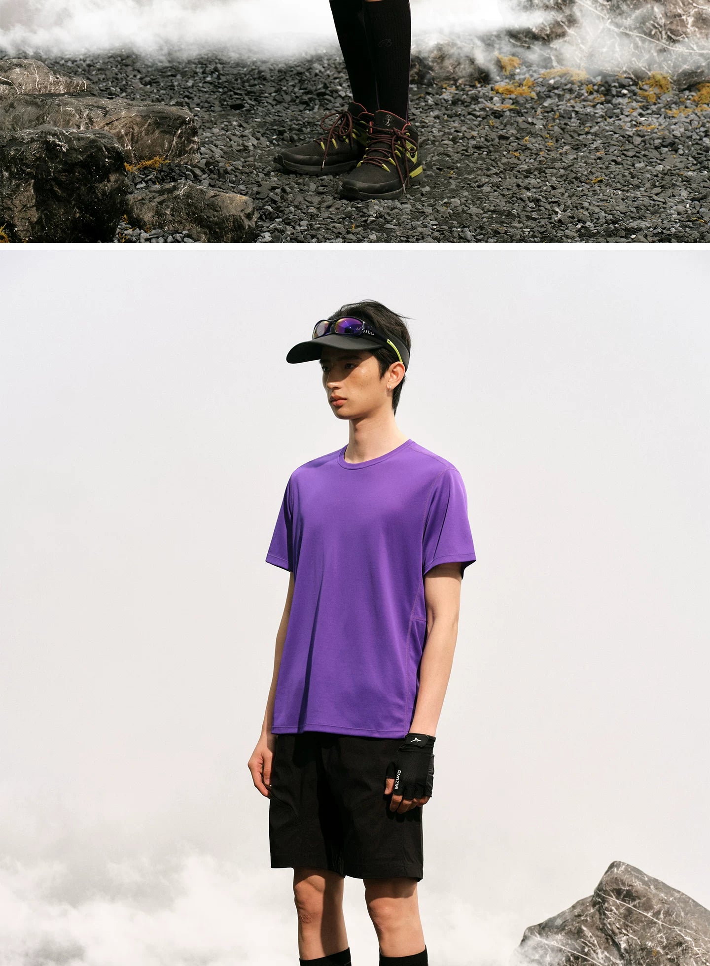 NO LOGO Quick-drying Outdoor Sports Round Neck Tee