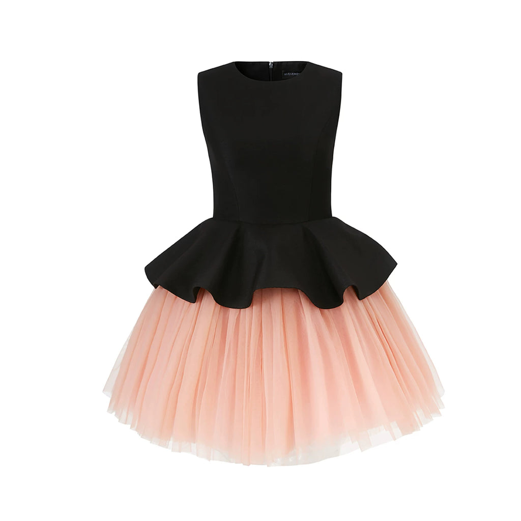 Avenement Stitching Mesh Dress