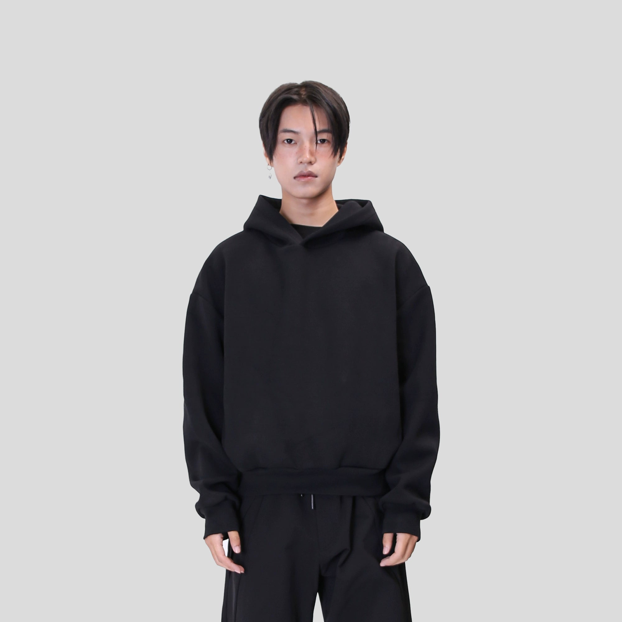 SOUTHFISH Vintage Casual Short Wide Hooded Sweater