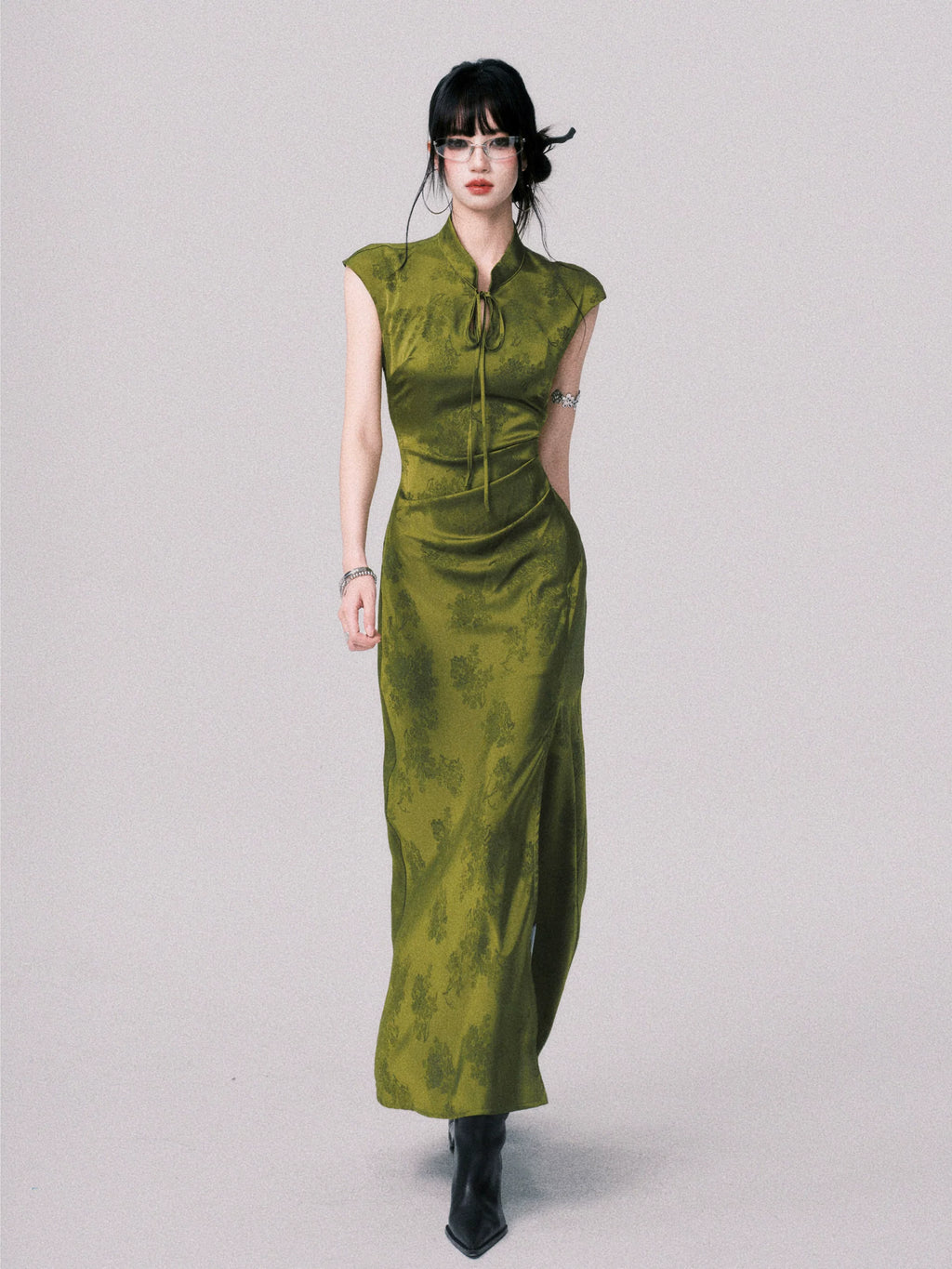 LULUSWINGS Retro Split Fork National Style Long Dress