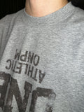 ONENINE34PM Inverted LOGO Printed Retro Loose Tee