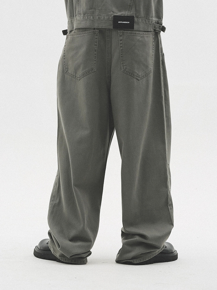 UNTILWERICH Distressed Washed Straight Casual Jeans