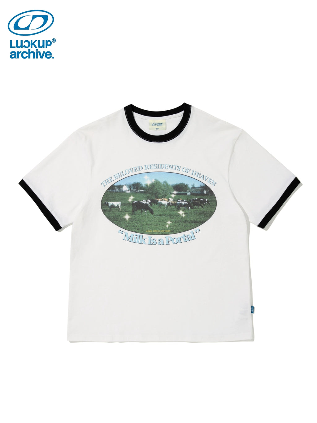 LUCKUP Retro Cow Print Tee