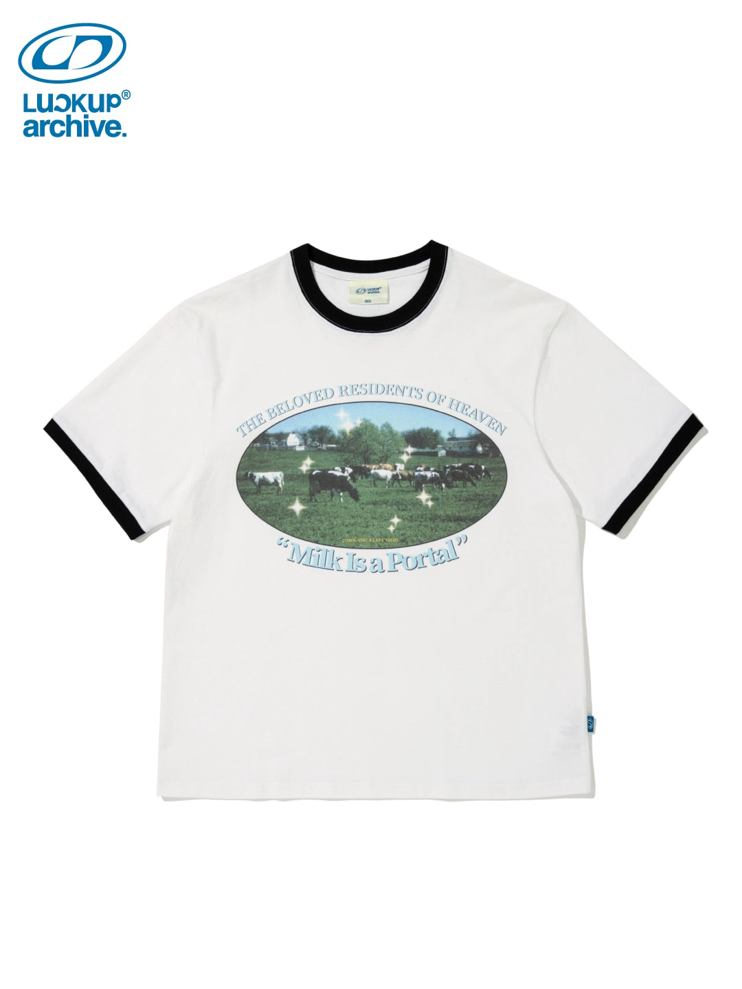LUCKUP Retro Cow Print Tee