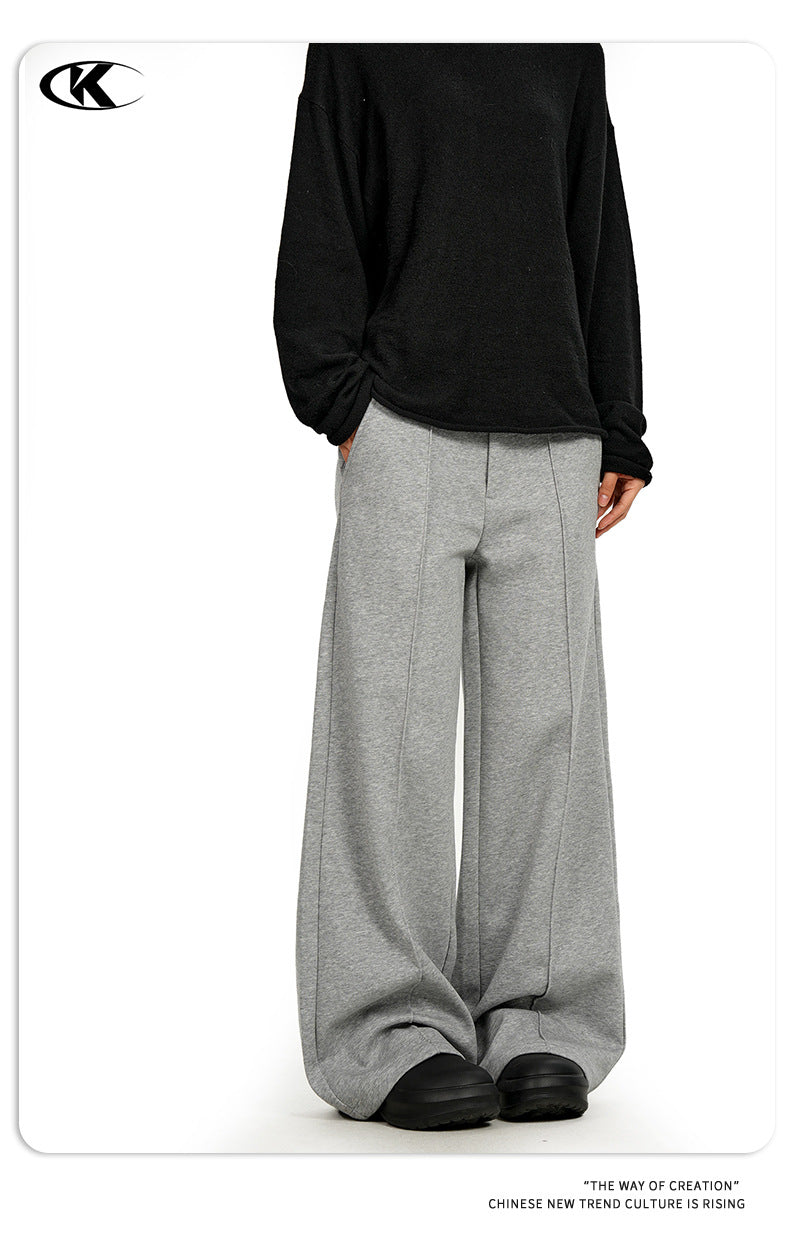 11KN Retro Straight Simple Casual Pants