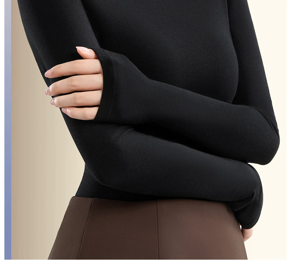 Secret World Semi-turtleneck Slim Sleeve