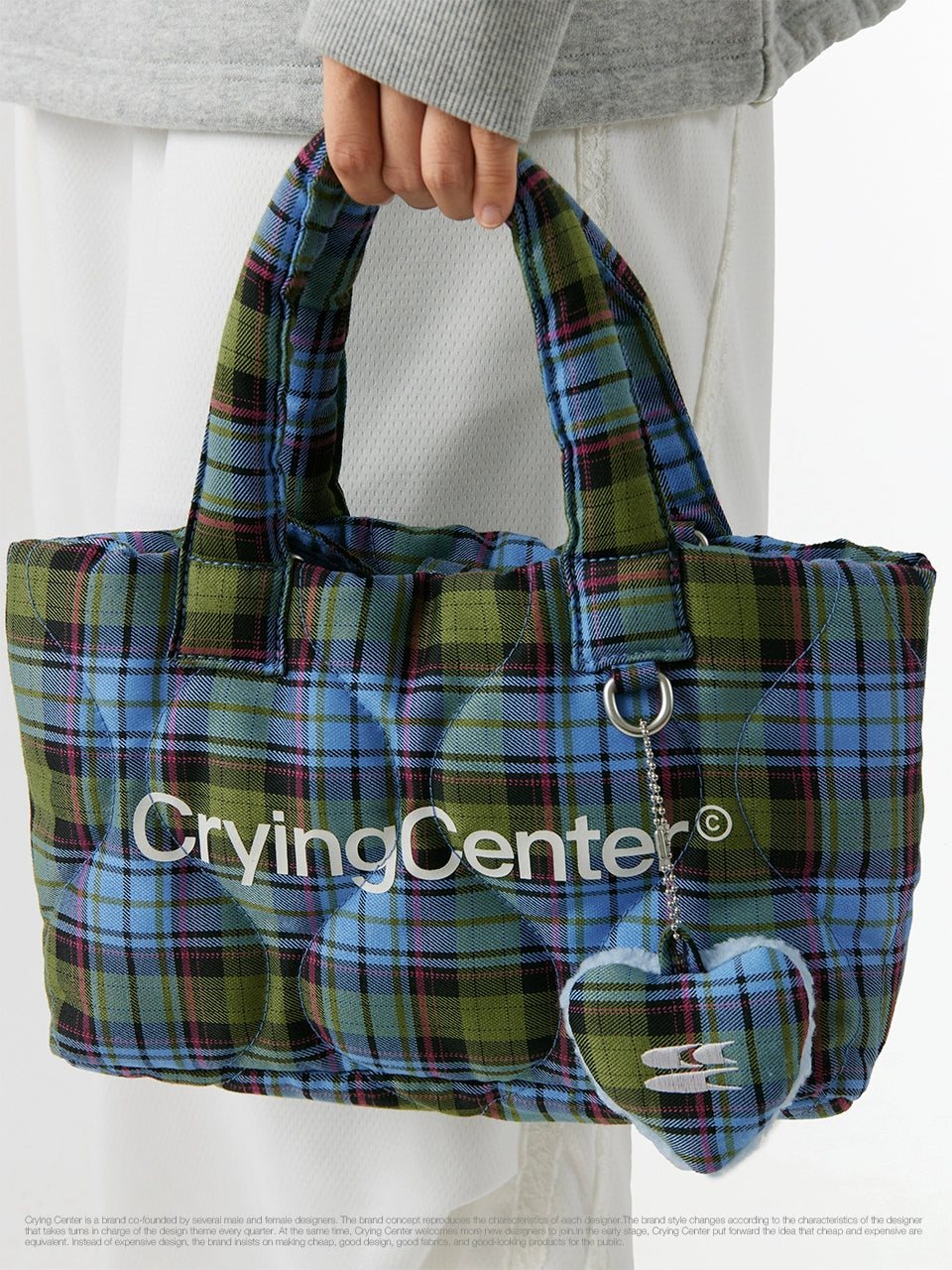 CryingCenter Plaid Cloud Crossbody Shoulder Bag