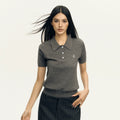 Ariseism Vintage Polo Collar Slim Knitted Tee