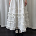 Loosesmell Fungus Edge Stitching Mid-length Skirt