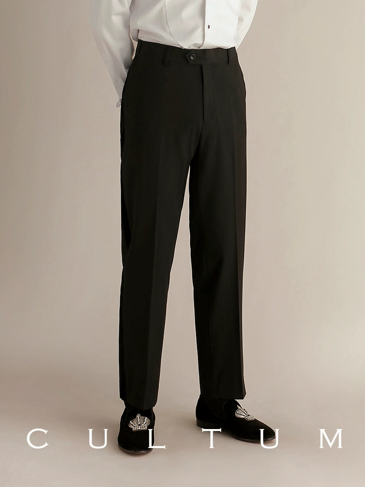 CULTUM Slim-fit No-iron Velvet Trousers Dress Pants