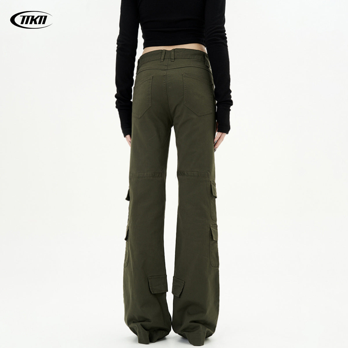 11KN  women's micro-pull vibe slim-fit Pants