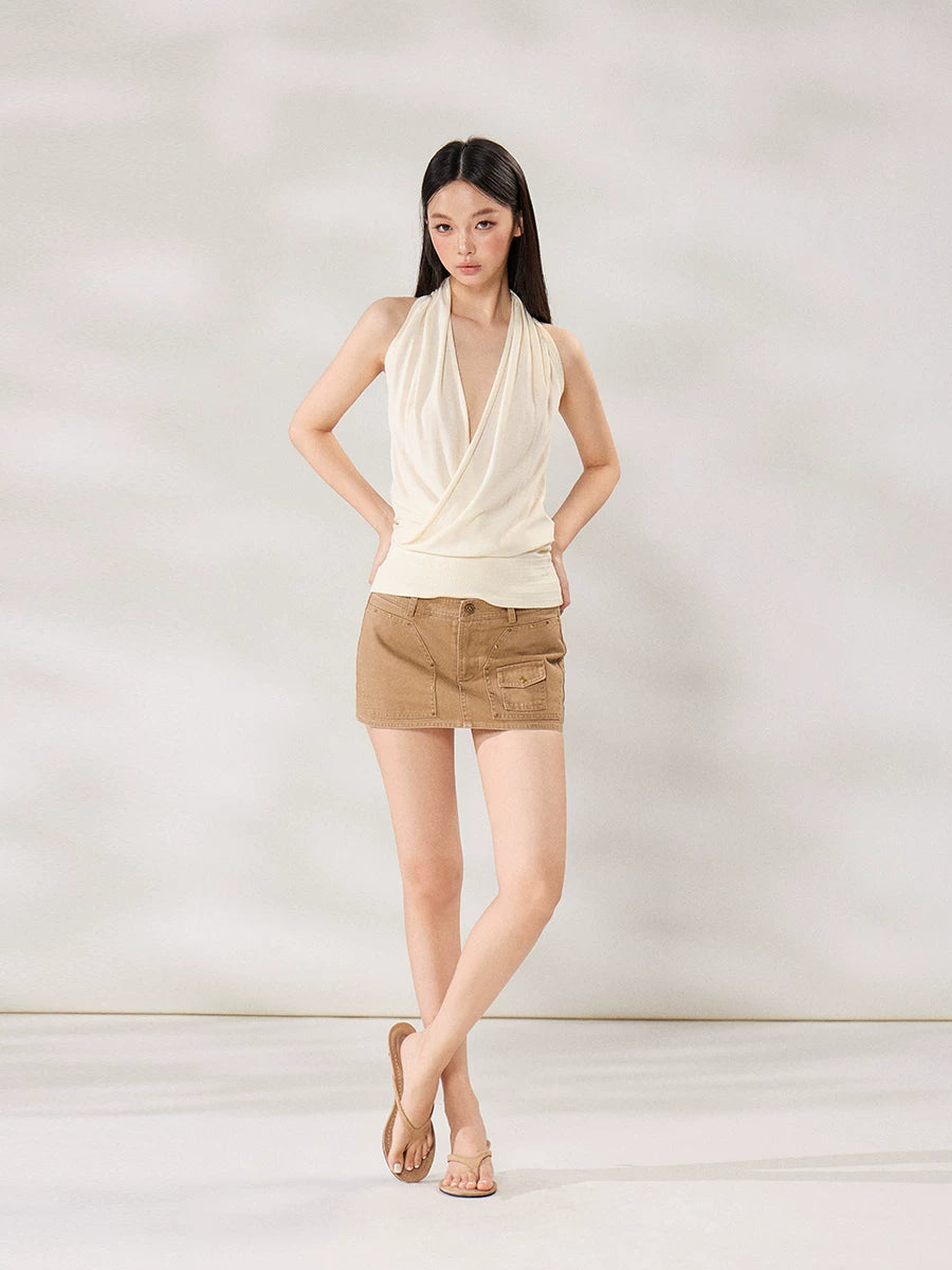 WITHMIN Neck-hanging Sleeveless Thin Vest