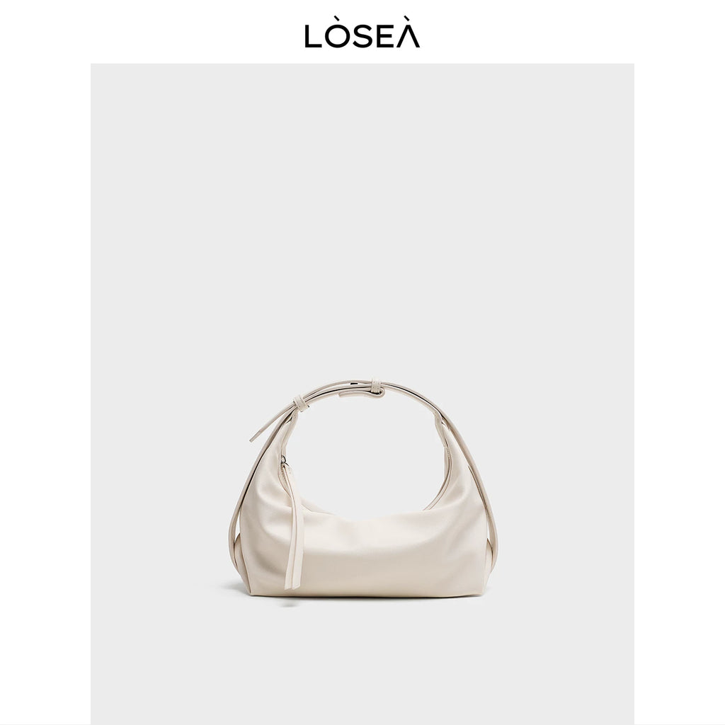 LOSEA Faux Leather Zip-Top Hobo Bag