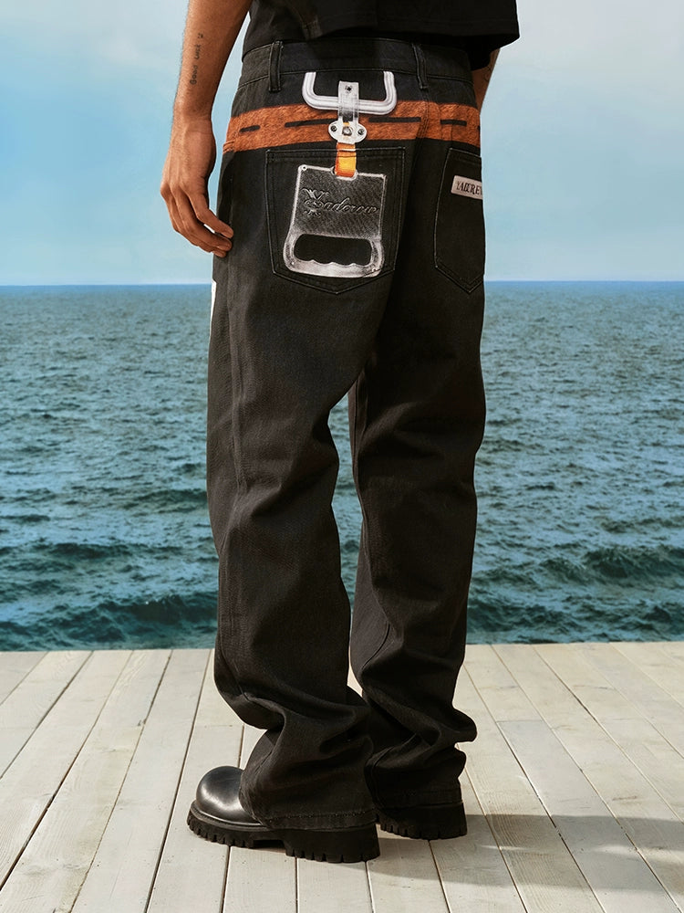 YADcrew Street Versatile Fashion High and Thin Trousers