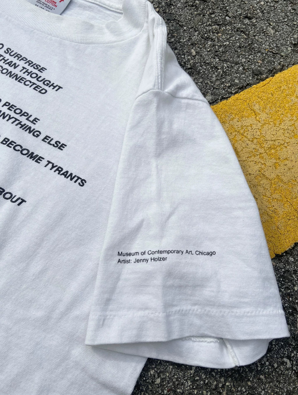 Wang Youbing English Slogan Loose Tee