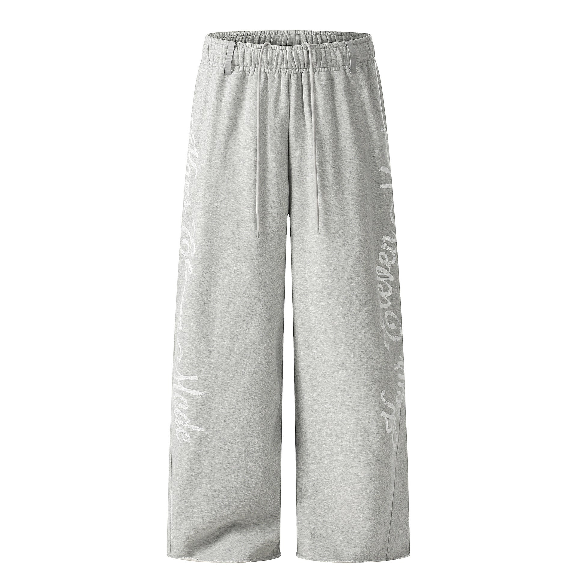11KN Vintage Alphabet Print Casual Wide Leg Pants