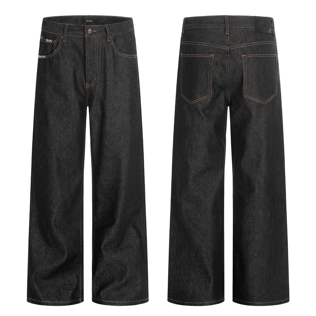 11KN black straight jeans pants