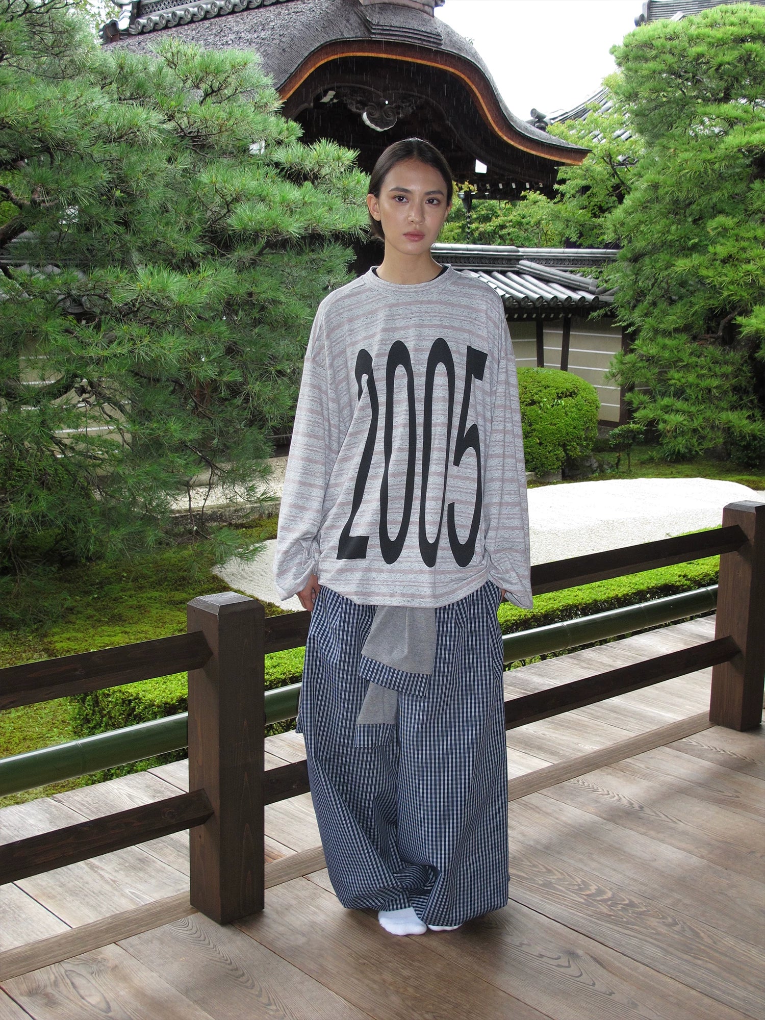 ANTERIOR Digital Printed Striped Casual Long Sleeve