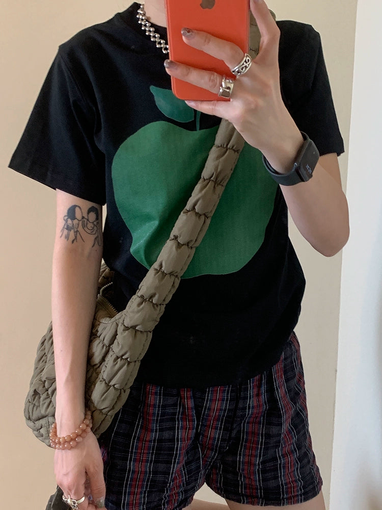 MMBBT Apple Print Crew Neck Tee