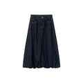 KANO High Waist Casual Denim Skirt