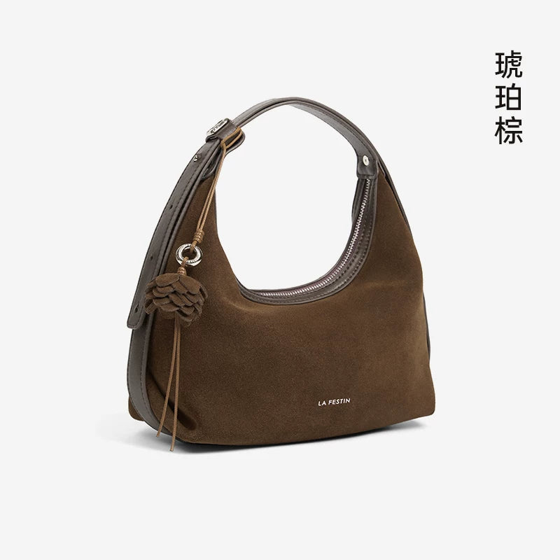 La Festin Leather Crossbody Underarm Bag