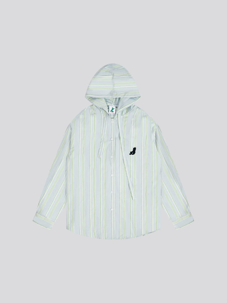 MoodLikeMe Black Cat Striped Contrast Casual Cardigan