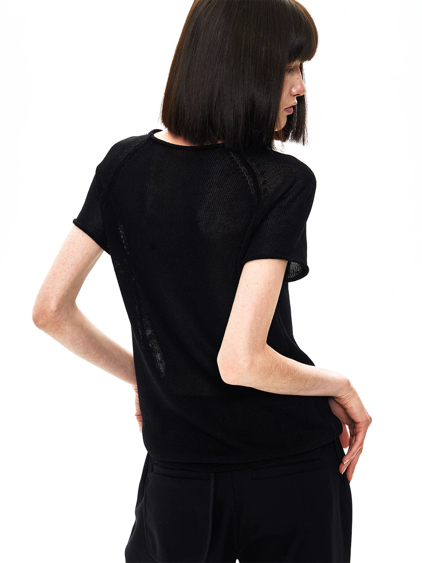 Slight Vogue Curled Lazy Textured Tee