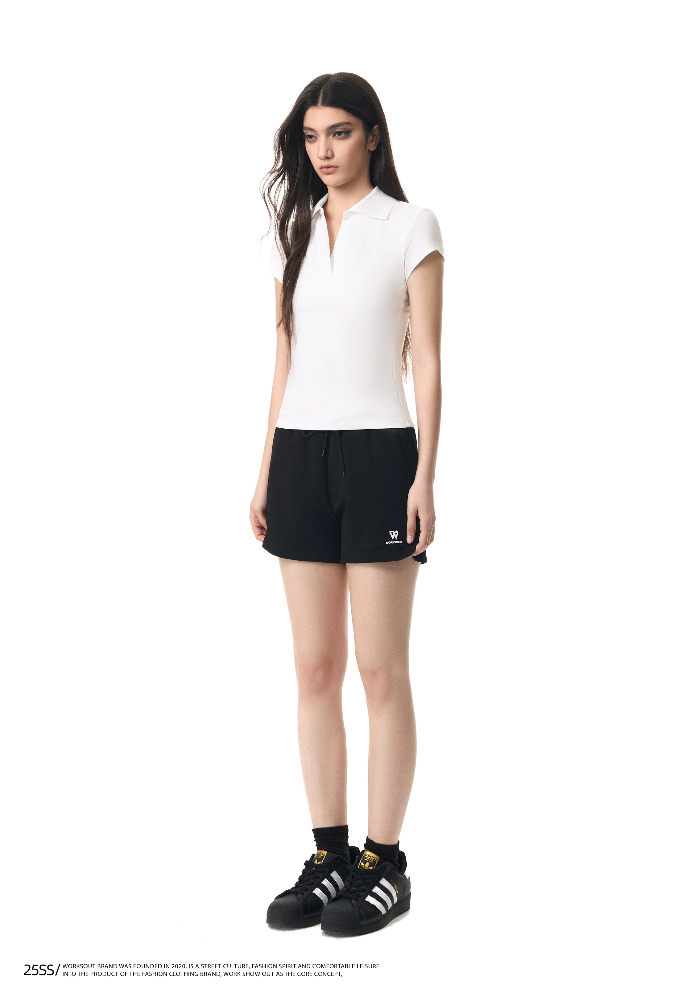 NICEBAD V Lapel Slim Fit POLO Tee