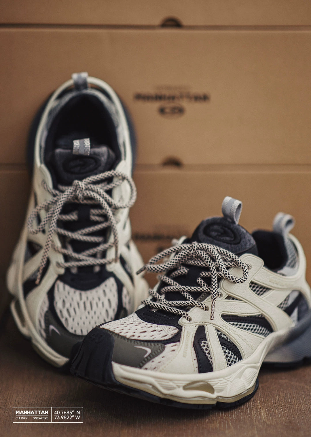 Maden Mesh Heightened Platform Retro Sports and Leisure Shoes