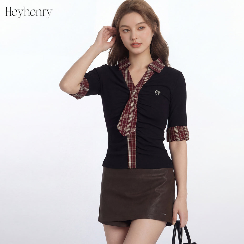 HeyHenry Fake Two-piece Tie Slim Tee
