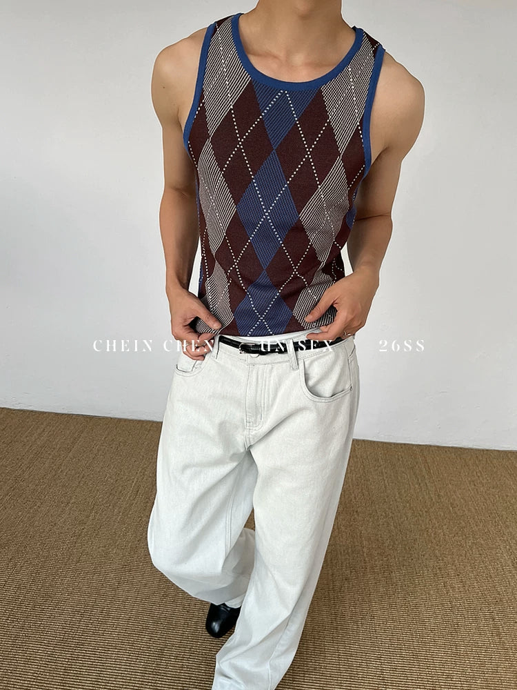 Chein Niche Premium Rhombus Woolen Vest
