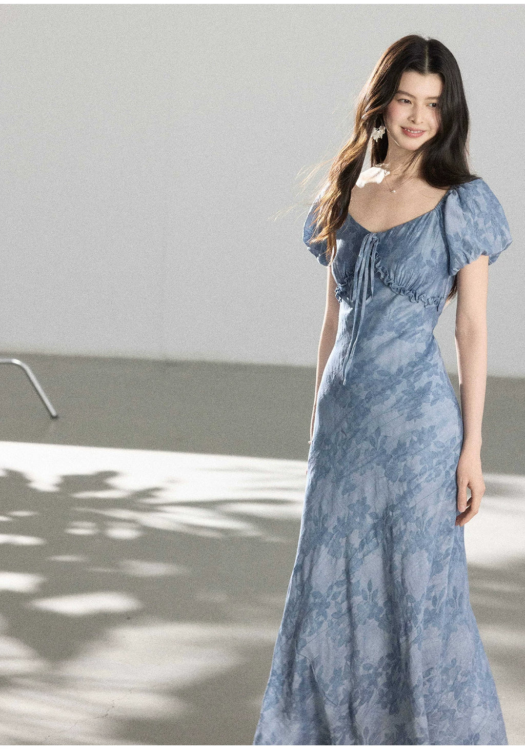 TYANG Retro Jacquard Waist Dress