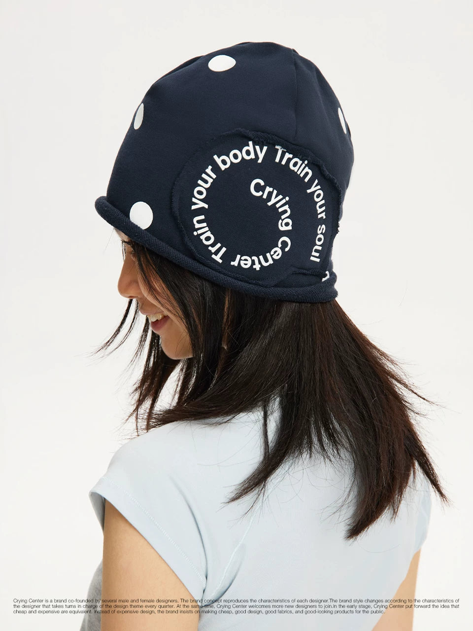 CryingCenter Polka Dot Edge Knitted Cold Cap