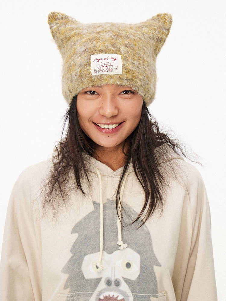 PHYS Natural Gradual Change Smart Cute Wool Cat Ear Hat
