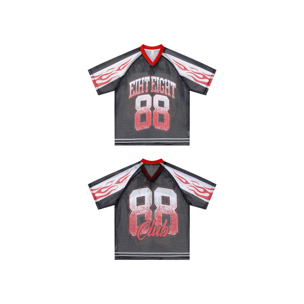 Inflation Flame Printing Loose Breathable Tee