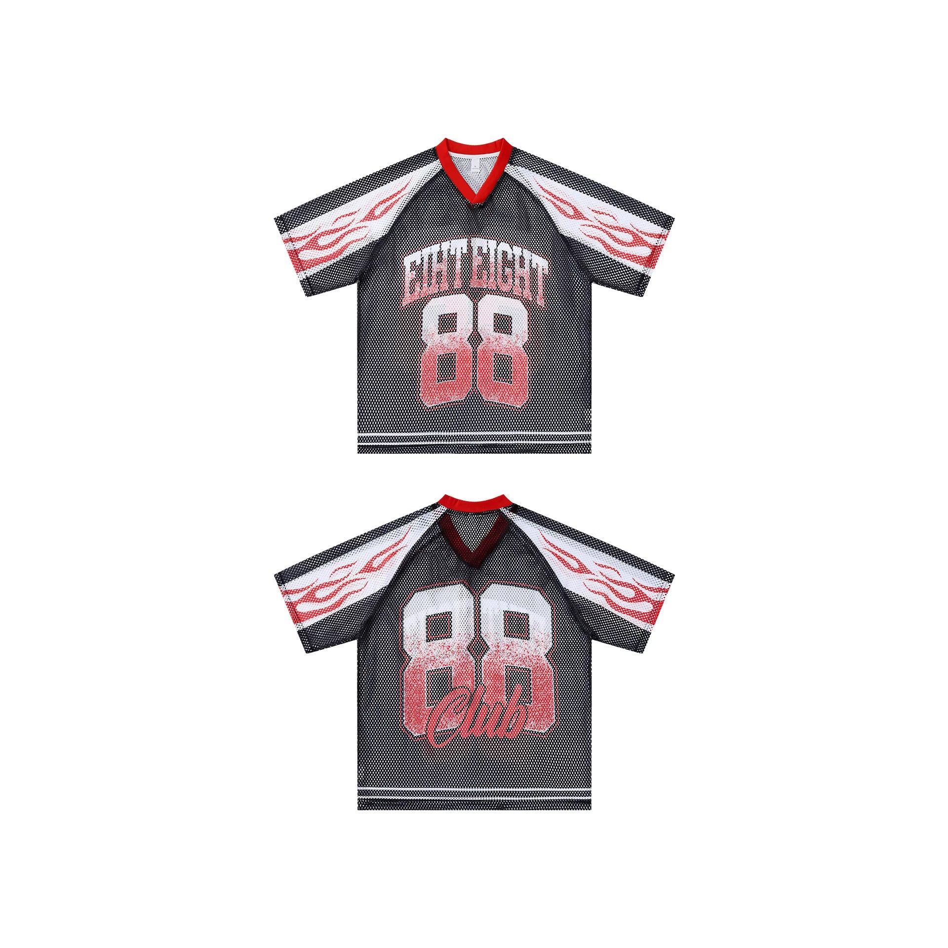 Inflation Flame Printing Loose Breathable Tee