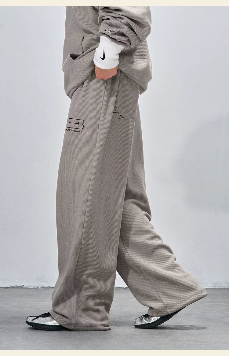 BJHG Red Corduroy Slack Sweatpants